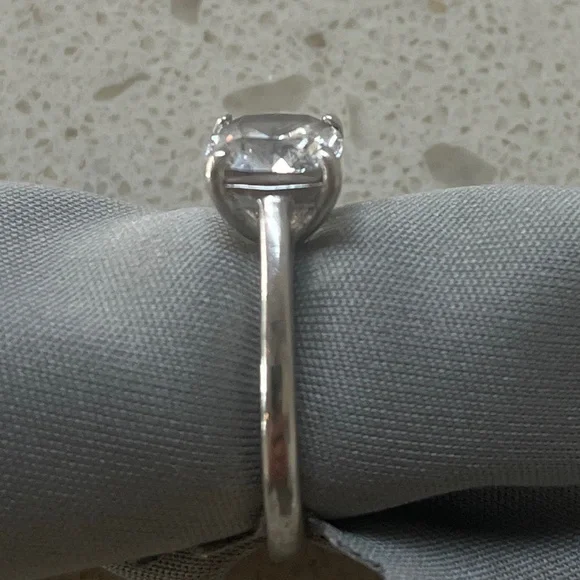 Simulated diamond 925 silver ring - Picture 7 of 7